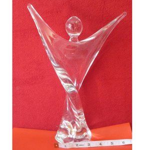 Winged Angel Crystal Clear Art Glass